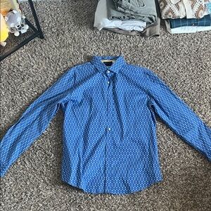 Blue Patterned Men's Shirt